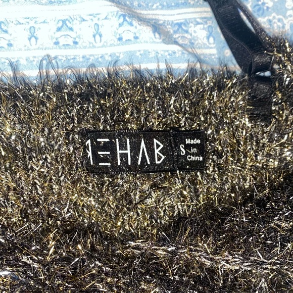 REHAB sparkle wool crop top - Picture 2 of 3